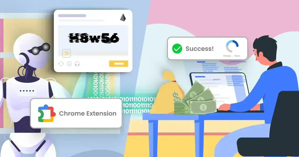CAPTCHA solver extension for typing job work online
