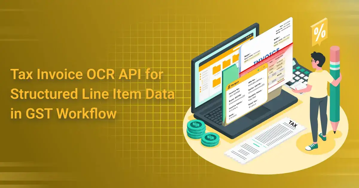 Detailed OCR API for structured line item data extraction in GST invoices.