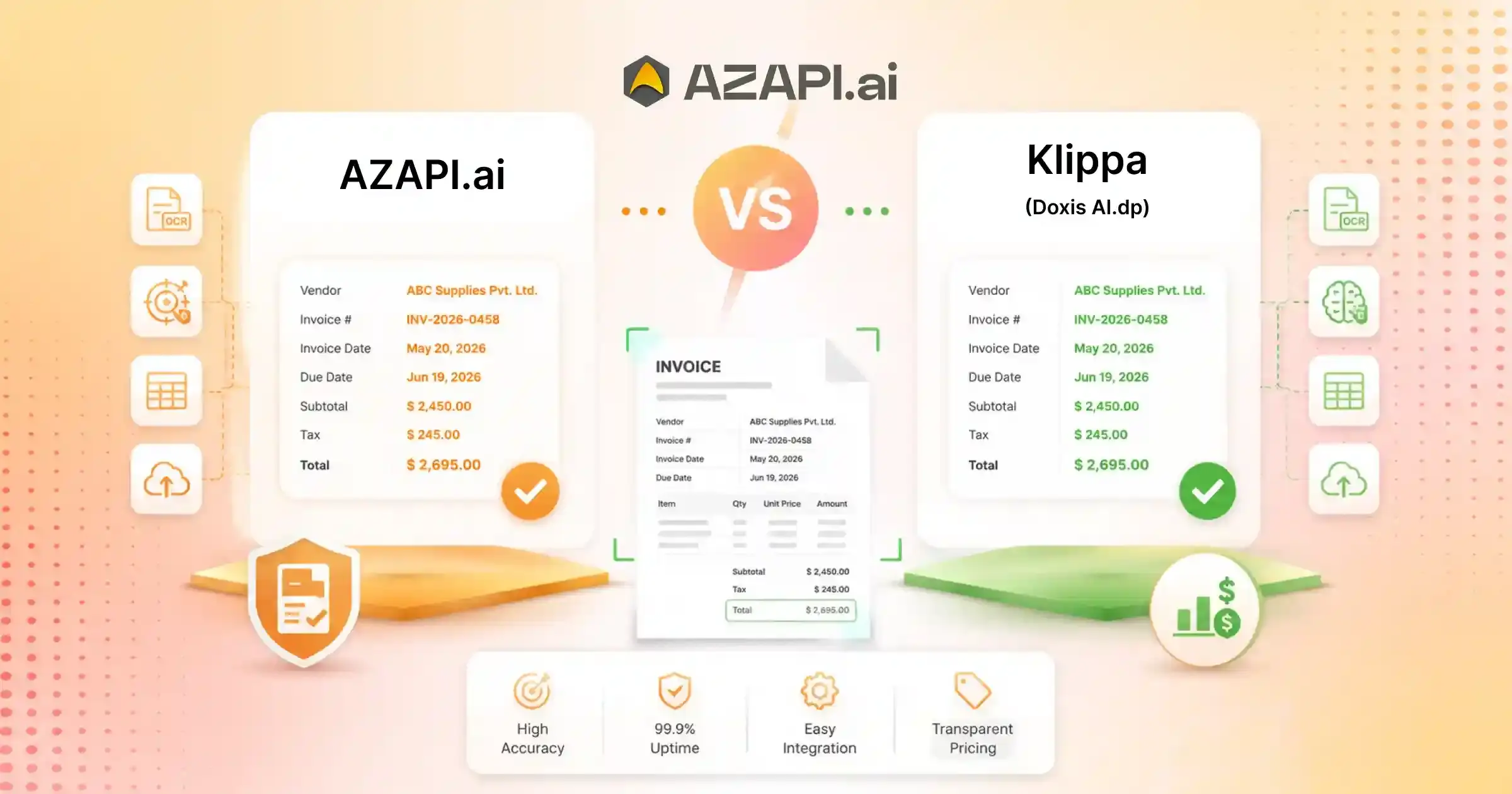 AI invoice extraction API for financial documents