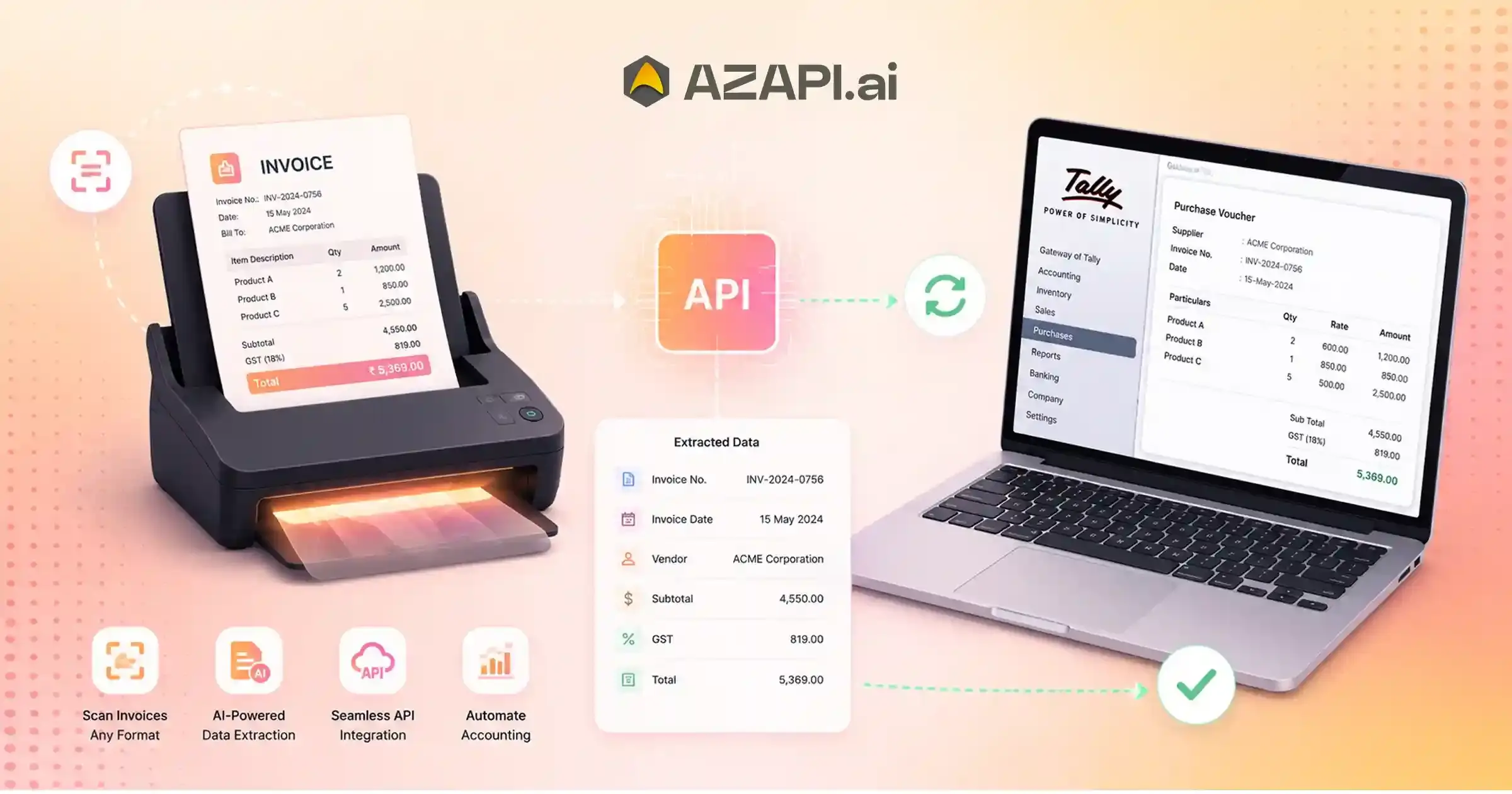 invoice scanning api with tally integration