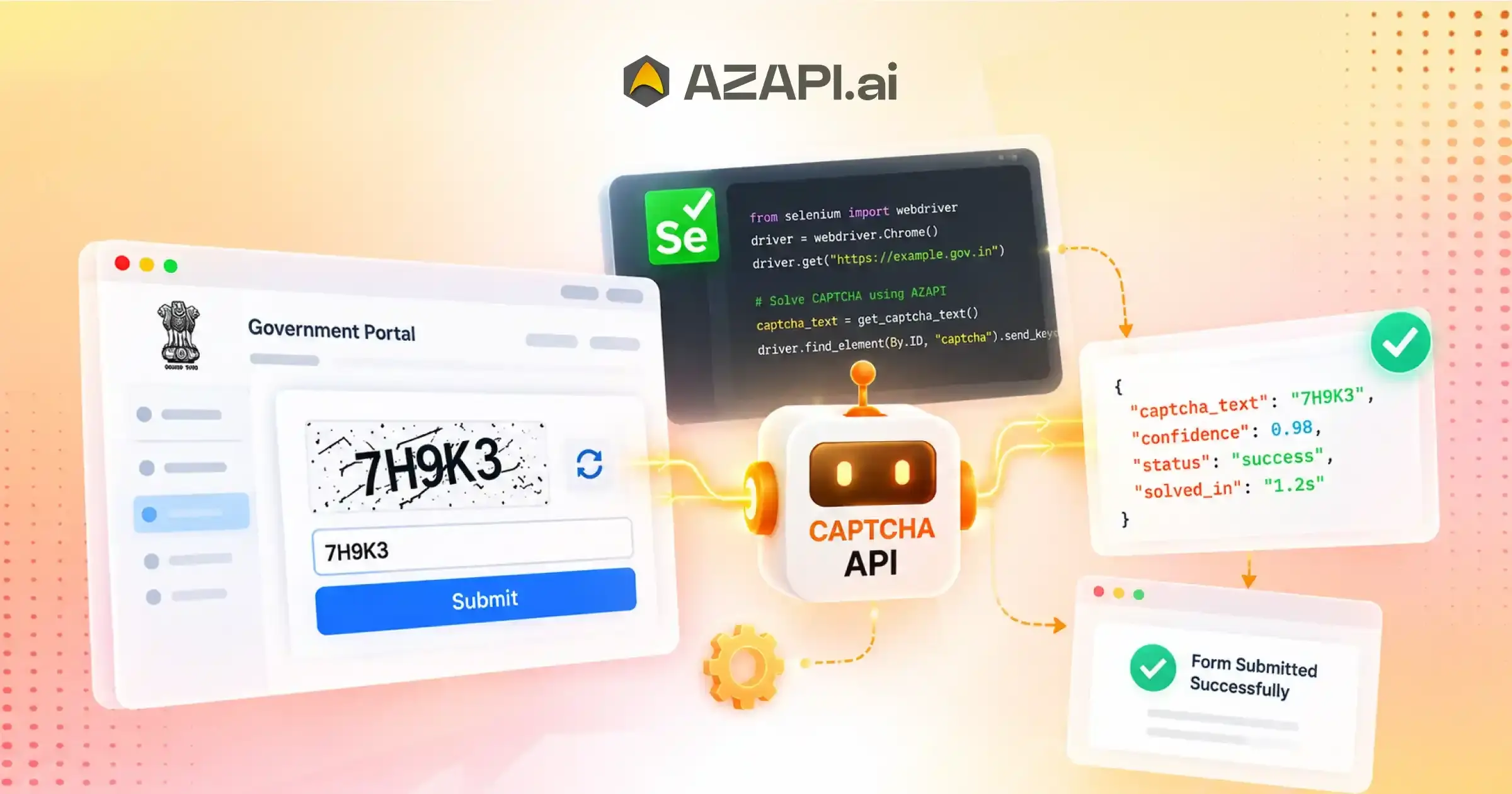 captcha solver api for selenium automation