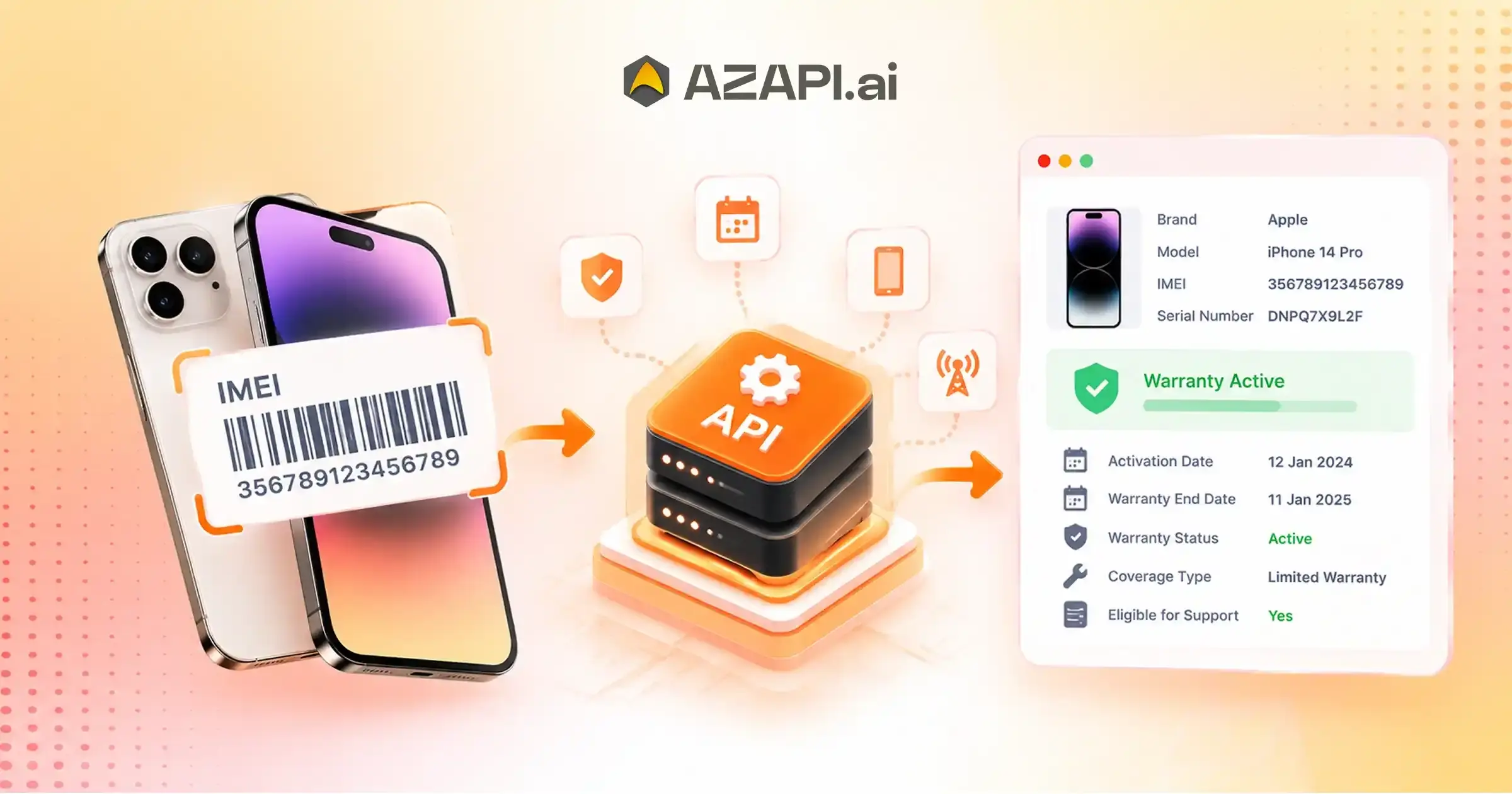 mobile warranty check api