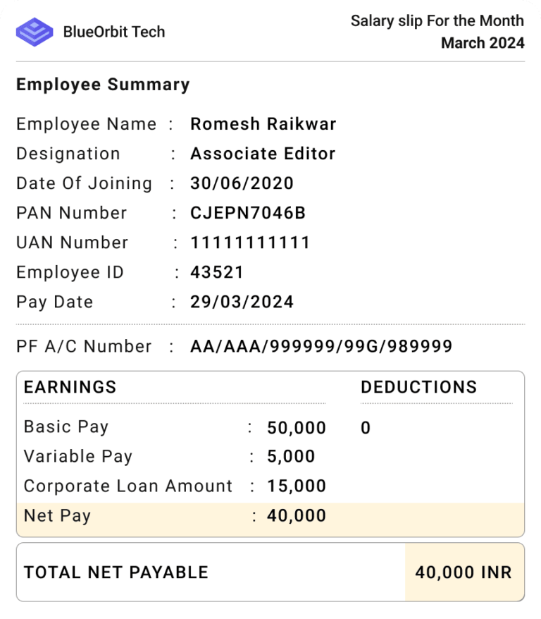 Salary Slip OCR API